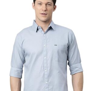 Majestic Man Men's Comfort Slim Fit Cotton Micro Checked Casual Shirt